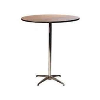 36 Inch Round Cocktail Table Adjustable Height 30″ & 42″ Event Table | Rental