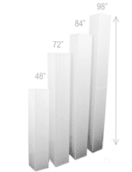 84″ Illuminated Large Acrylic Square Column | Rental