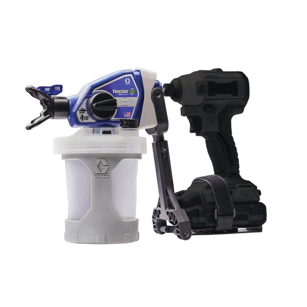 Graco — TrueCoat 360-Handheld Cordless Connect Drill Paint Sprayer with Small Project Cup | Rental