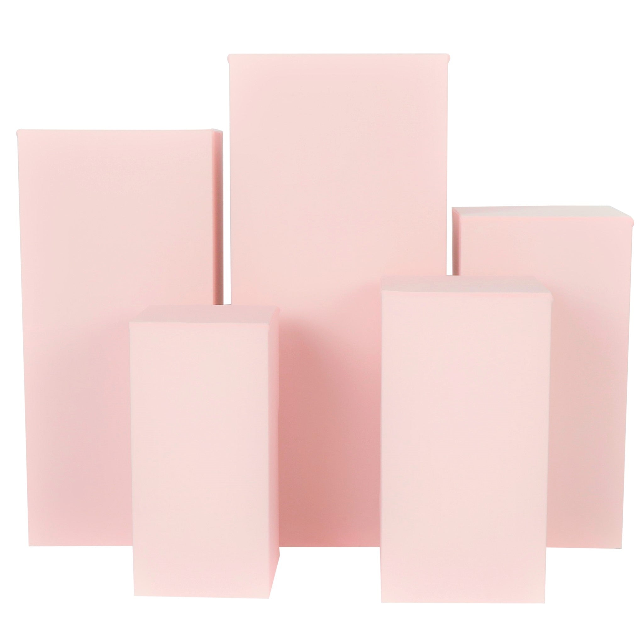 Spandex Covers for Square Metal Pillar Pedestal Stands 5 pcs/set – Pink | Rental