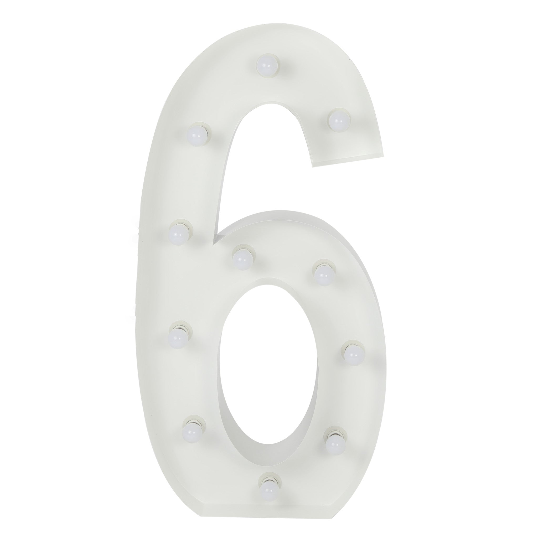 Large 4ft Tall LED Marquee Number – 6 | Rental