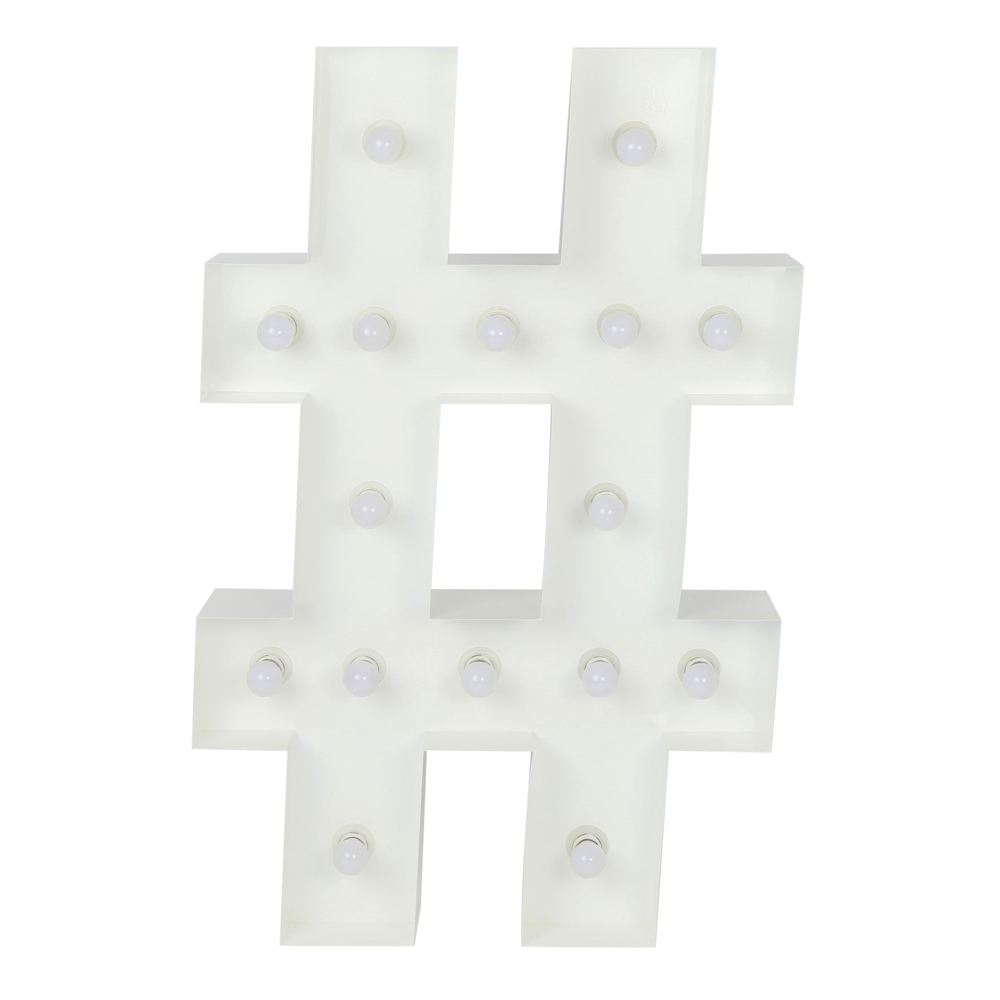 Pound Sign “#” LED Marquee Large 4ft Tall | Rental