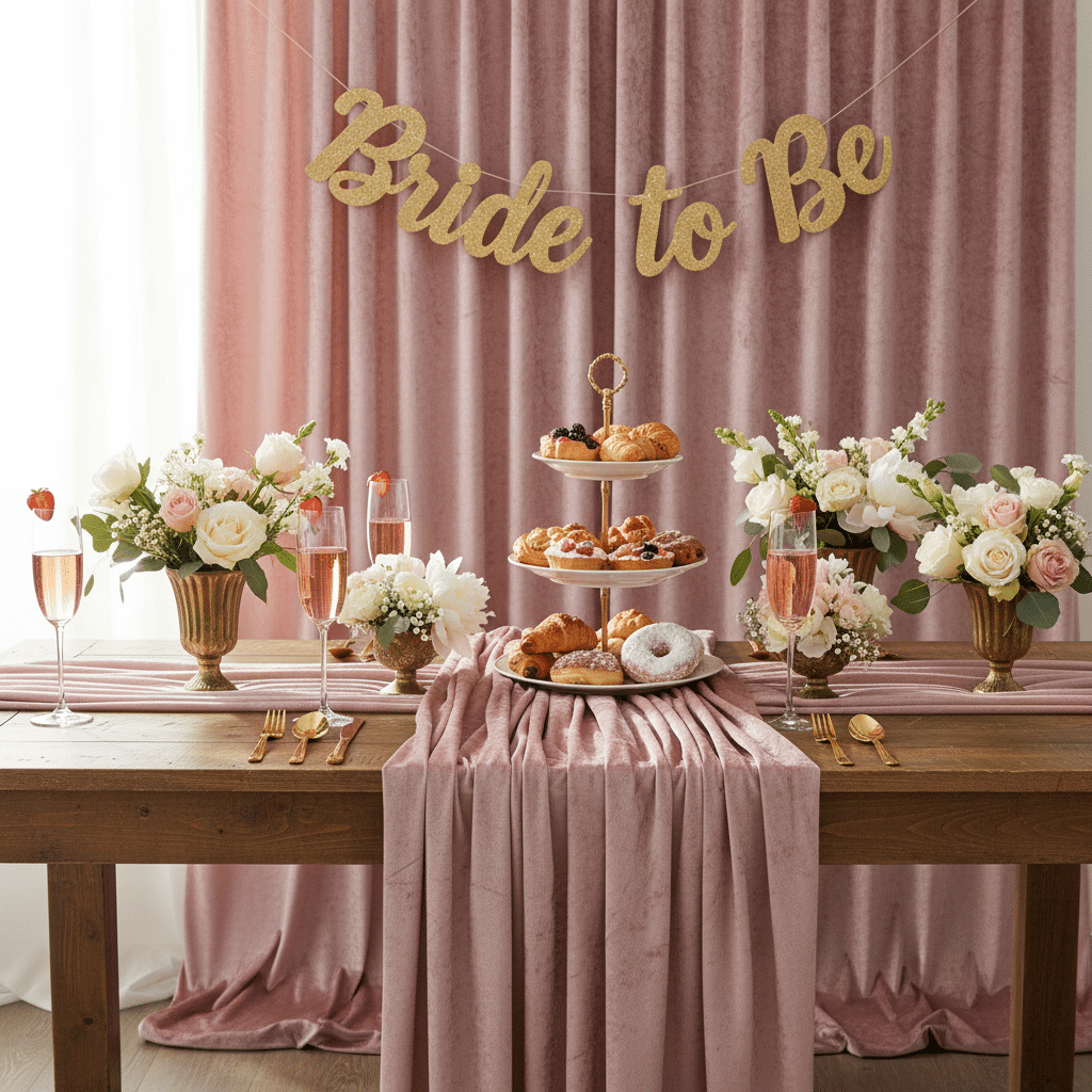10 yards Velvet Fabric Roll – Dusty Rose/Mauve | Rental