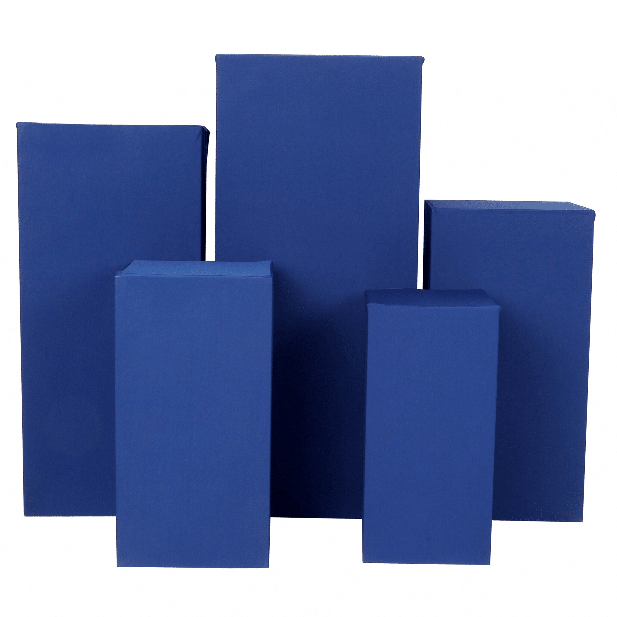 Spandex Covers for Square Metal Pillar Pedestal Stands 5 pcs/set – Royal Blue | Rental