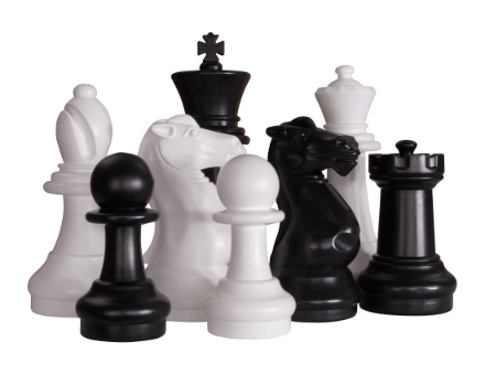 18″ Black Plastic Giant Knight Chess Piece | Rental