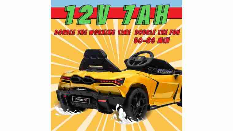 12V Licensed Lamborghini Revuelto Children’s Electric Vehicle, Power Wheels with Parent Remote Control, Kids’ Ride on Sports Car, Hydraulic Doors, LED Lights, MP3, Bluetooth- Yellow | Rental 12V Licensed Lamborghini Revuelto Children’s Electric Vehicle, Power Wheels with Parent Remote Control, Kids’ Ride on Sports Car, Hydraulic Doors, LED Lights, MP3, Bluetooth- Yellow | Rental