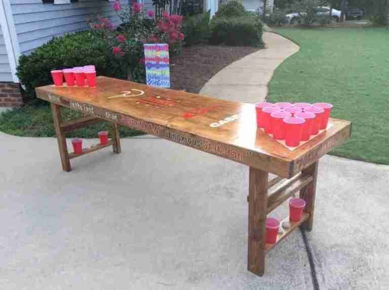 Beer Pong Table – Rustic Wood | Rental