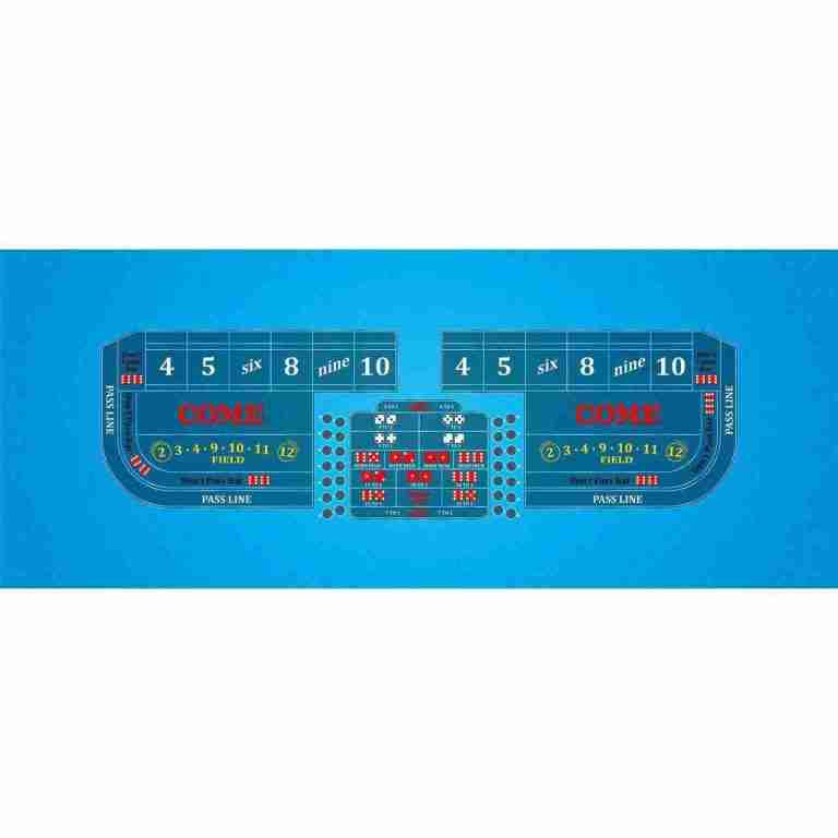 Craps – 8′ Casino Game Table Kit – Light Blue | Rental