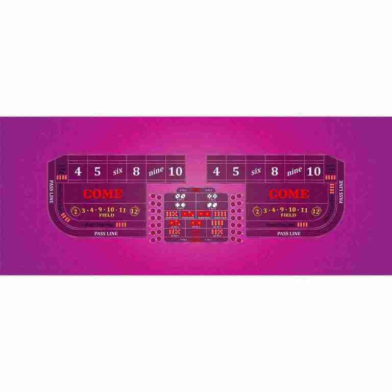 Craps – 8′ Casino Game Table Kit – Pink | Rental