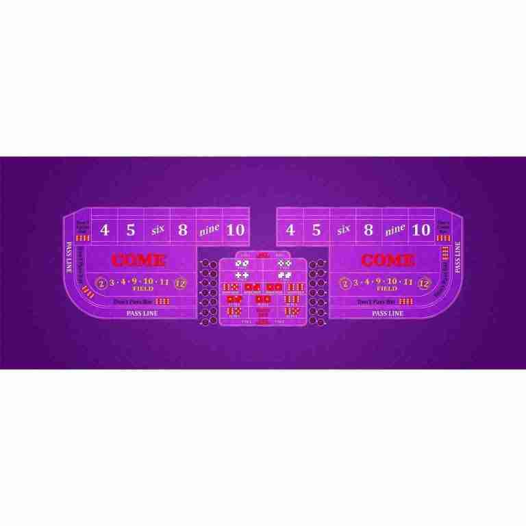 Craps – 8′ Casino Game Table Kit – Purple | Rental