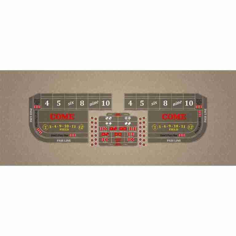 Craps – 8′ Casino Game Table Kit – Tan | Rental