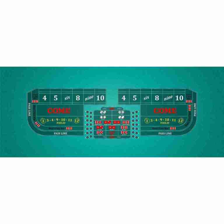 Craps – 8′ Casino Game Table Kit – Teal | Rental