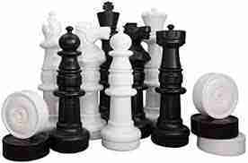 Giant Black & White Chess Set & Board Game Kit Rental | Rental Giant Black & White Chess Set & Board Game Kit Rental | Rental