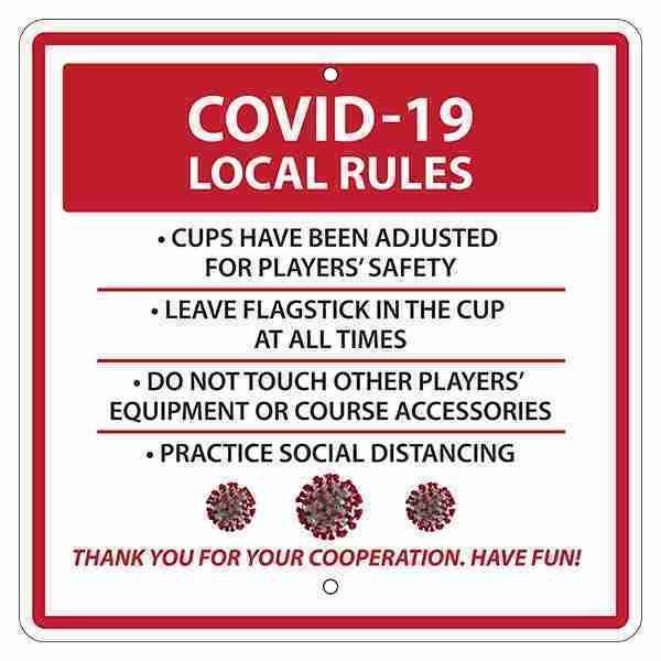 Mini Golf Course Rules Sign – Covid 19 | Rental