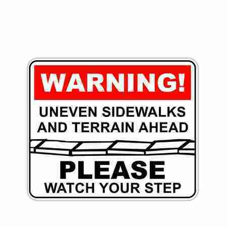 Mini Golf Course Rules Sign – Warning Uneven Pavement | Rental