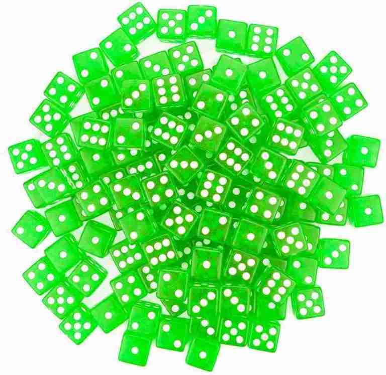 Part – 16mm Green Rounded Casino Dice | Rental