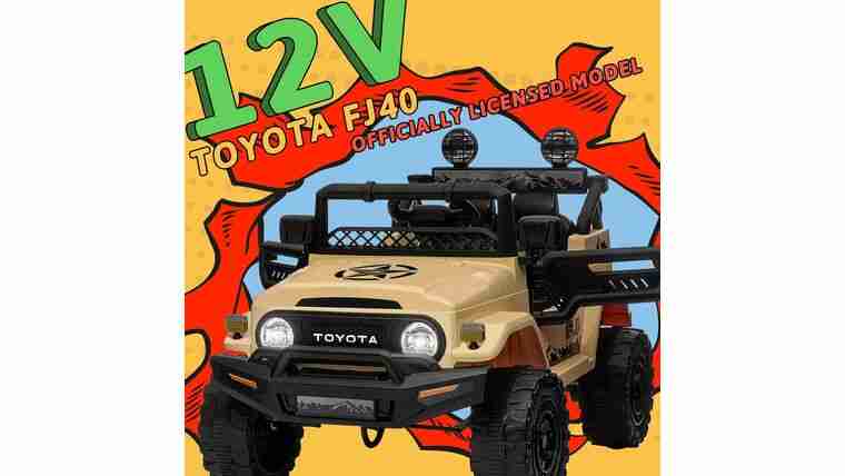 12V Toyota SUV Power Wheels Jeep with Parental Remote Control 4WD Ride on Toys for Kids 4-8 Electric Car to Drive, Spring Suspension, 3 Speeds, LED Lights, Bluetooth- Khaki | Rental 12V Toyota SUV Power Wheels Jeep with Parental Remote Control 4WD Ride on Toys for Kids 4-8 Electric Car to Drive, Spring Suspension, 3 Speeds, LED Lights, Bluetooth- Khaki | Rental