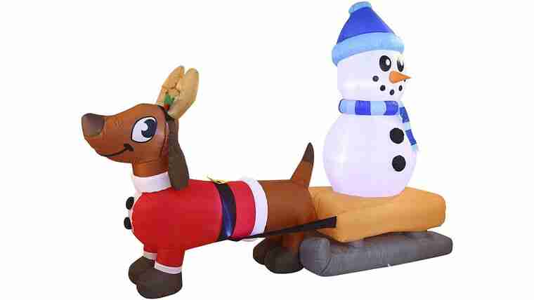 8 FT Puppy Long Inflatable with Build-in LEDs Blow Up Inflatables for Xmas Party Indoor, Outdoor, Yard, Garden, Lawn Winter Decor. | Rental 8 FT Puppy Long Inflatable with Build-in LEDs Blow Up Inflatables for Xmas Party Indoor, Outdoor, Yard, Garden, Lawn Winter Decor. | Rental