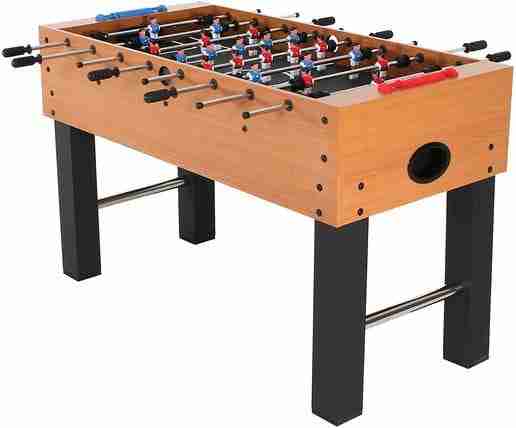 4 Player Wood Finish Foosball Game With Abacaus-Style Scoring and Internal Ball Return Kit | Rental